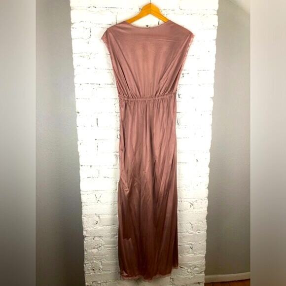 Vintage Maidenform Dreamwear Mauve Slip Dress & Satin Robe Set - Picture 9 of 15